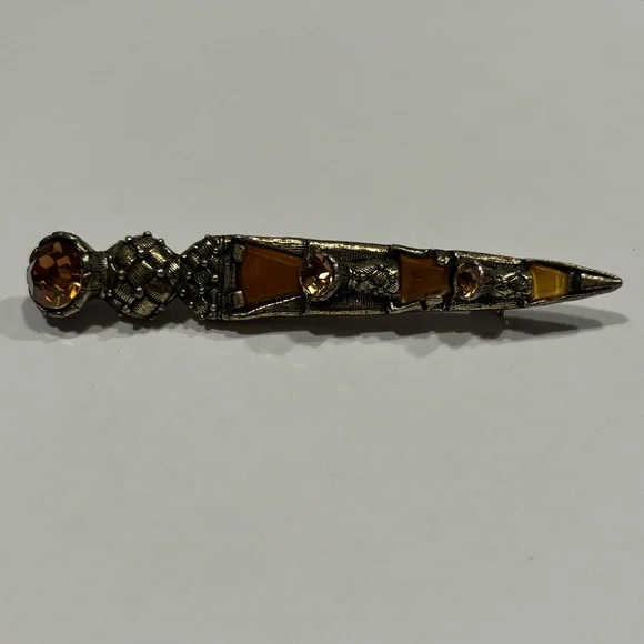 Vintage Miracle Scottish Dirk Dagger Kilt Pin Brooch - Picture 9 of 9
